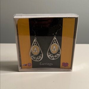 Appalachian State University Silver and Gold Teardrop Earrings